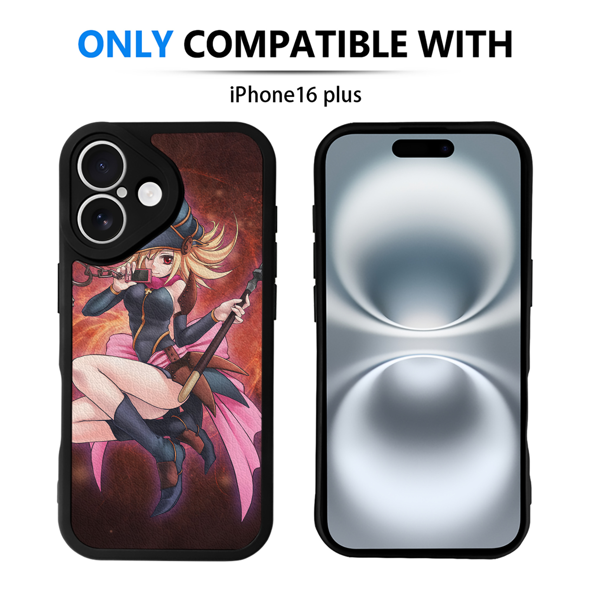 （画像用） 遊☆戯☆王 Yu-Gi-Oh! 【iPhone 16シリーズ対応】シリコンスマホケース（レザー調） 材質：シリコン